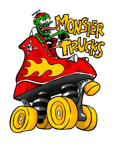 Monster trucks Joe Sherlock Illustration and Design